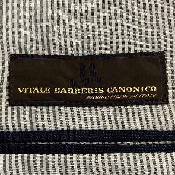 BROOKLYN TAILORS Size 38 Regular Blue Plaid Wool Notch Lapel Sport Coat - Picture 7 of 9